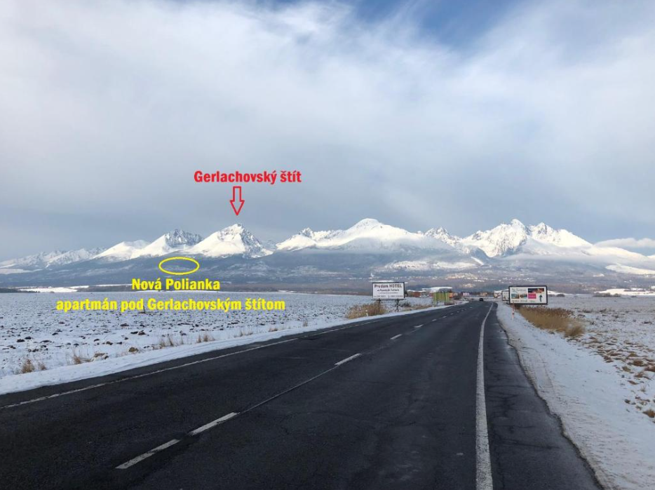 Nová Polianka prístupová cesta Vysoké Tatry